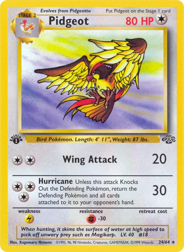 Buy Pokemon cards Australia - Pidgeot 24/64 1st Edition - Premium Raw Card from Monster Mart - Pokémon Card Emporium - Shop now at Monster Mart - Pokémon Cards Australia. 1st Edition, Jungle, NEW 23 Aug, Rare