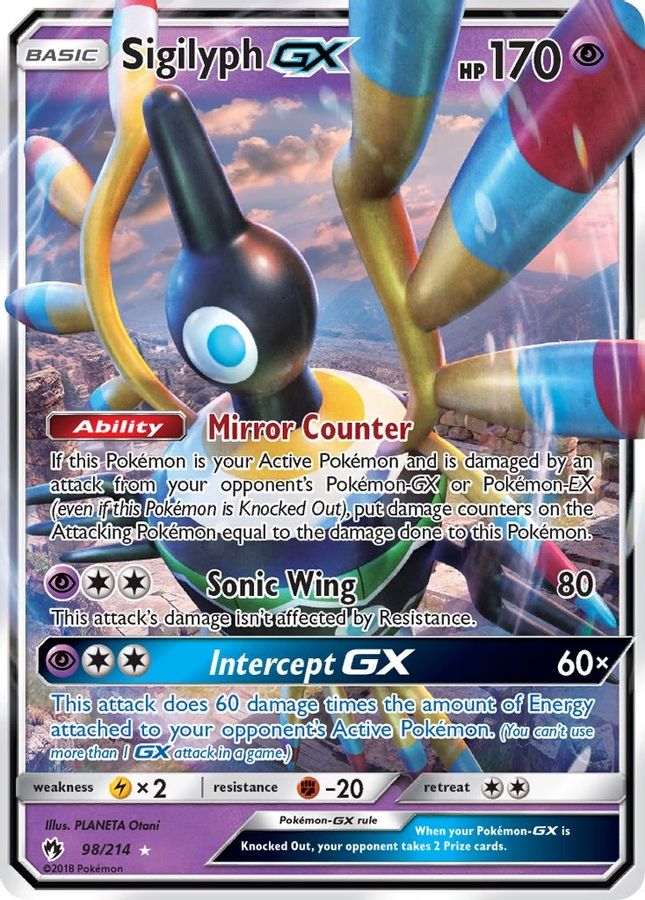 Buy Pokemon cards Australia - Sigilyph GX 98/214 - Premium Raw Card from Monster Mart - Pokémon Card Emporium - Shop now at Monster Mart - Pokémon Cards Australia. GX, Lost Thunder, NEW 8 May