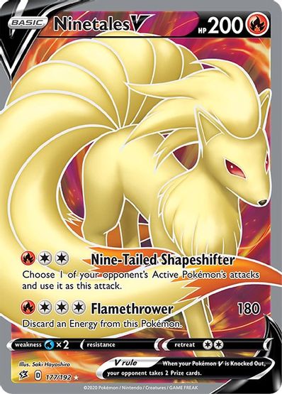 Buy Pokemon cards Australia - Ninetales V 177/192 - Premium Raw Card from Monster Mart - Pokémon Card Emporium - Shop now at Monster Mart - Pokémon Cards Australia. Full Art, New 21 Mar, Rebel Clash