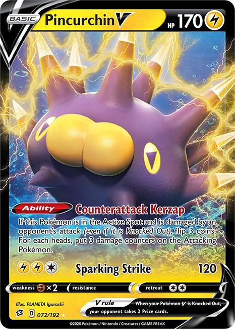 Buy Pokemon cards Australia - Pincurchin V 072/192 - Premium Raw Card from Monster Mart - Pokémon Card Emporium - Shop now at Monster Mart - Pokémon Cards Australia. NEW 25 Feb, Rebel Clash, Ultra Rare