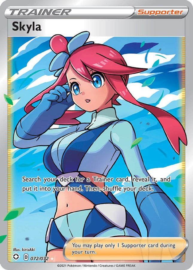 Buy Pokemon cards Australia - Skyla 072/072 - Premium Raw Card from Monster Mart - Pokémon Card Emporium - Shop now at Monster Mart - Pokémon Cards Australia. Full Art, New 8 Apr, Shining Fates, Trainer