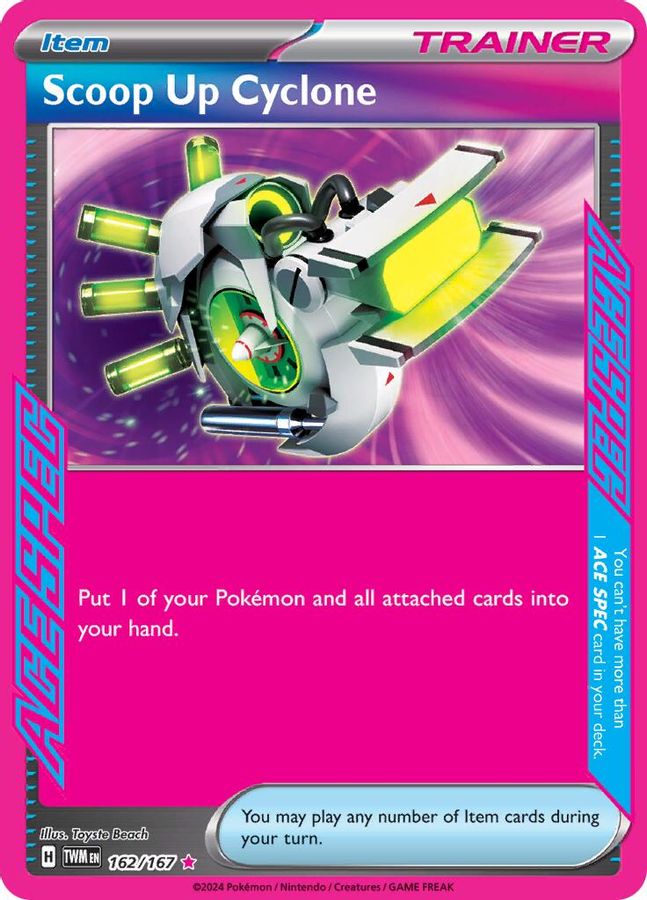 Buy Pokemon cards Australia - Scoop Up Cyclone 162/167 - Premium Raw Card from Monster Mart - Pokémon Card Emporium - Shop now at Monster Mart - Pokémon Cards Australia. ACE SPEC Rare, NEW 3 Jun, Trainer, Twilight Masquerade