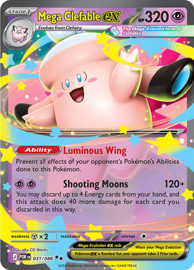 Mega Clefable EX 031/088 - Monster Mart - Pokémon Cards Australia