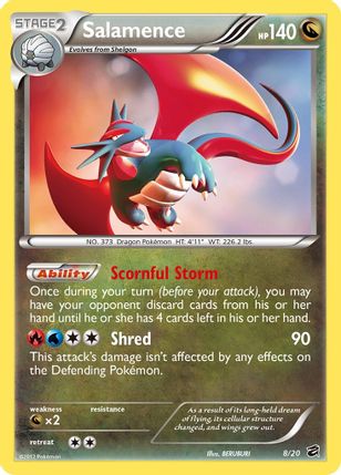 Buy Pokemon cards Australia - Salamence Holo 8/20 - Premium Raw Card from Monster Mart - Pokémon Card Emporium - Shop now at Monster Mart - Pokémon Cards Australia. Dragon Vault, Holo, NEW 19 Jun
