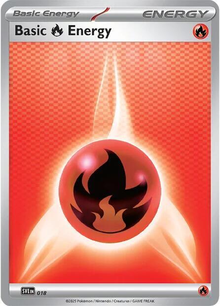 Basic Fire Energy Holo 018 - Monster Mart - Pokémon Cards Australia