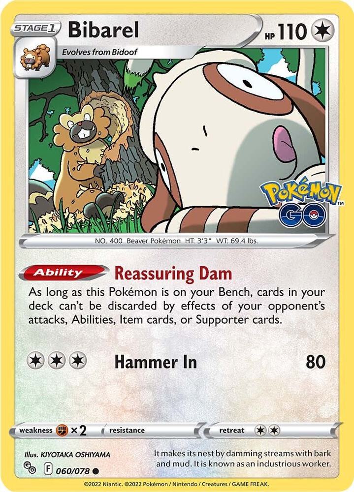 Bibarel Reverse Holo 060/078 - Monster Mart - Pokémon Cards Australia