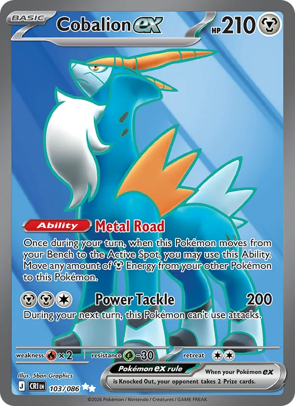 Cobalion EX 103/086 - Monster Mart - Pokémon Cards Australia