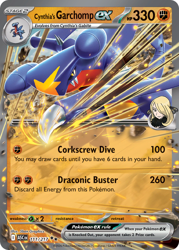 Cynthia's Garchomp EX 111/217 - Monster Mart - Pokémon Cards Australia