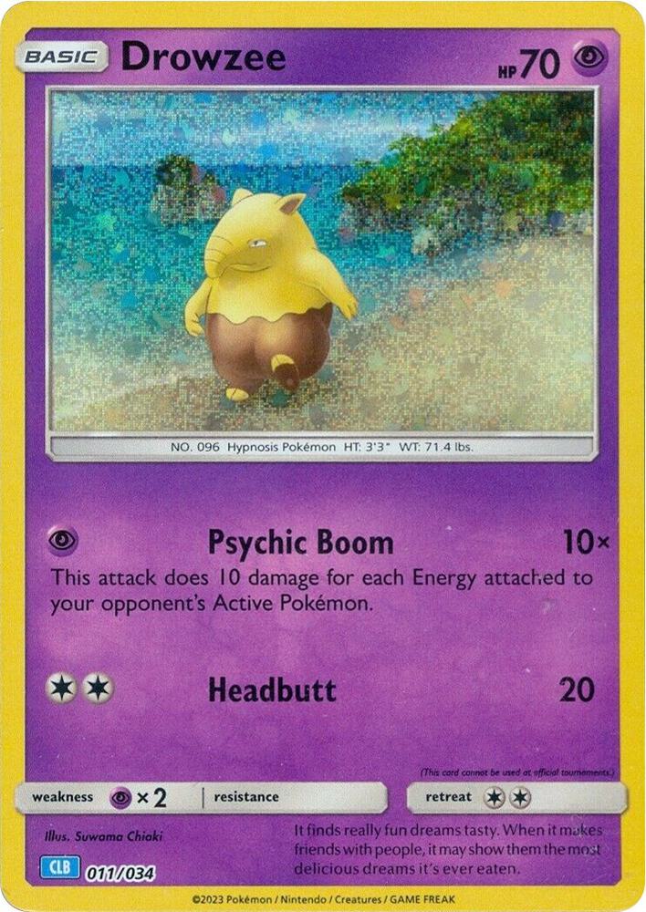 Drowzee 001/034 (CLB) - Monster Mart - Pokémon Cards Australia
