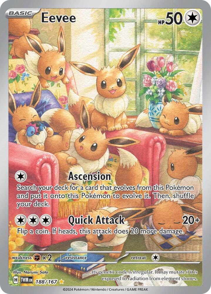 Eevee 188/167 - Monster Mart - Pokémon Cards Australia