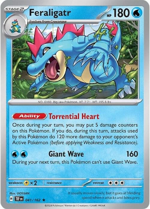 Feraligatr Reverse Holo 041/162 - Monster Mart - Pokémon Cards Australia