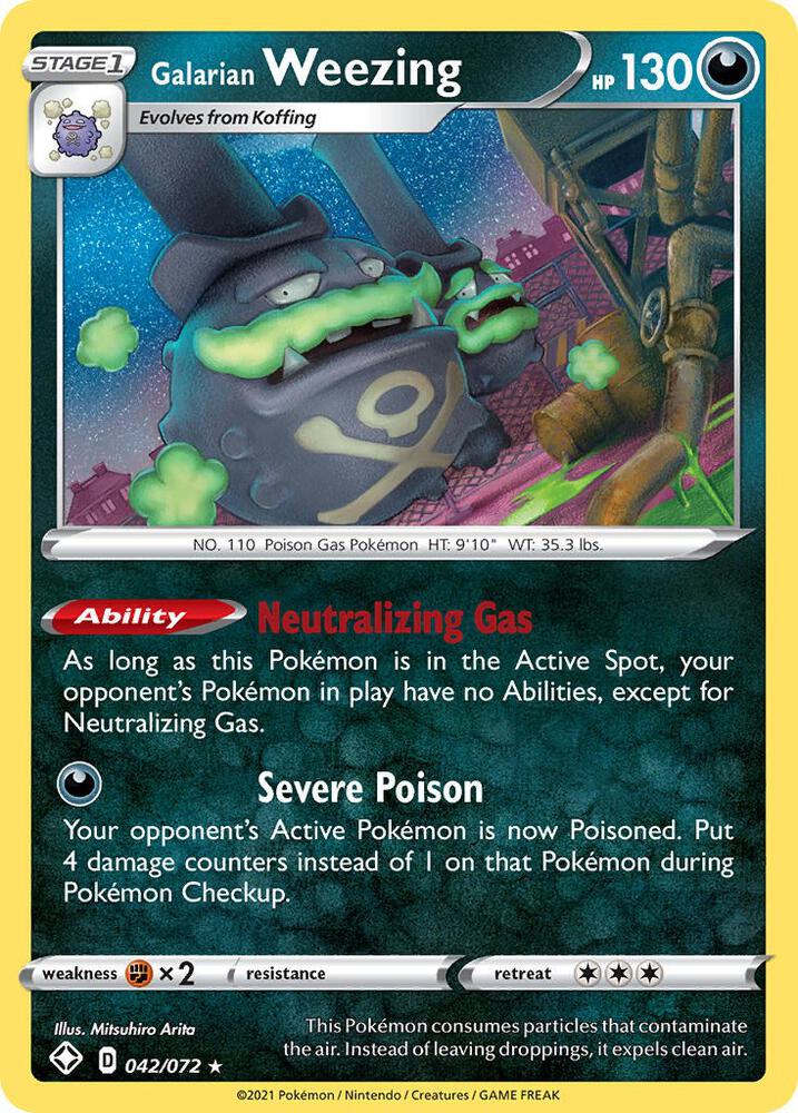 Galarian Weezing Holo 042/072 - Monster Mart - Pokémon Cards Australia