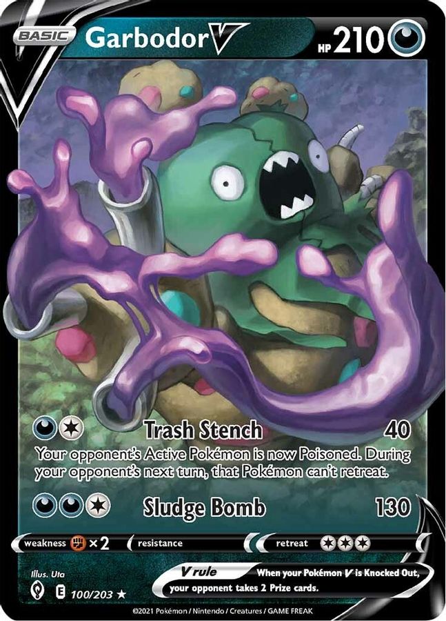Garbodor V 100/203 - Monster Mart - Pokémon Cards Australia