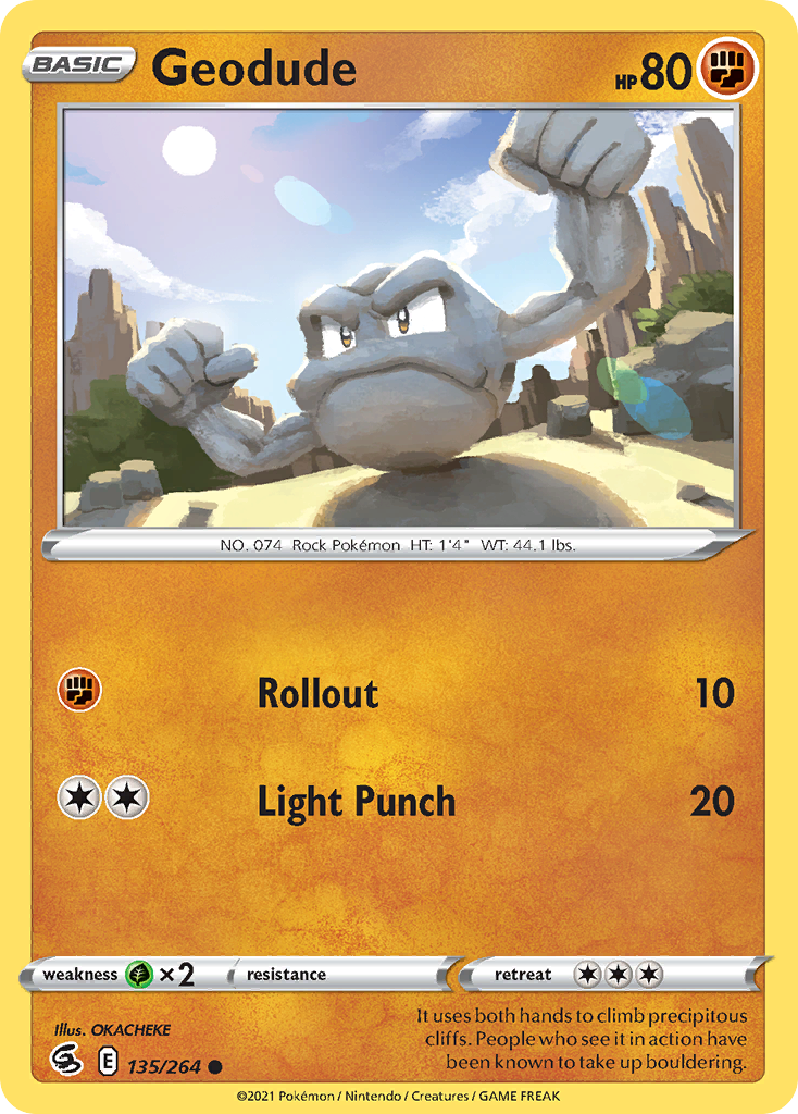 Geodude Reverse Holo 135/264 - Monster Mart - Pokémon Cards Australia