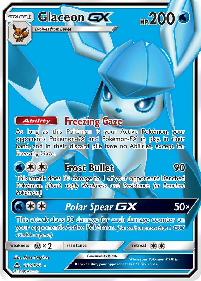 Glaceon GX 141/156 - Monster Mart - Pokémon Cards Australia