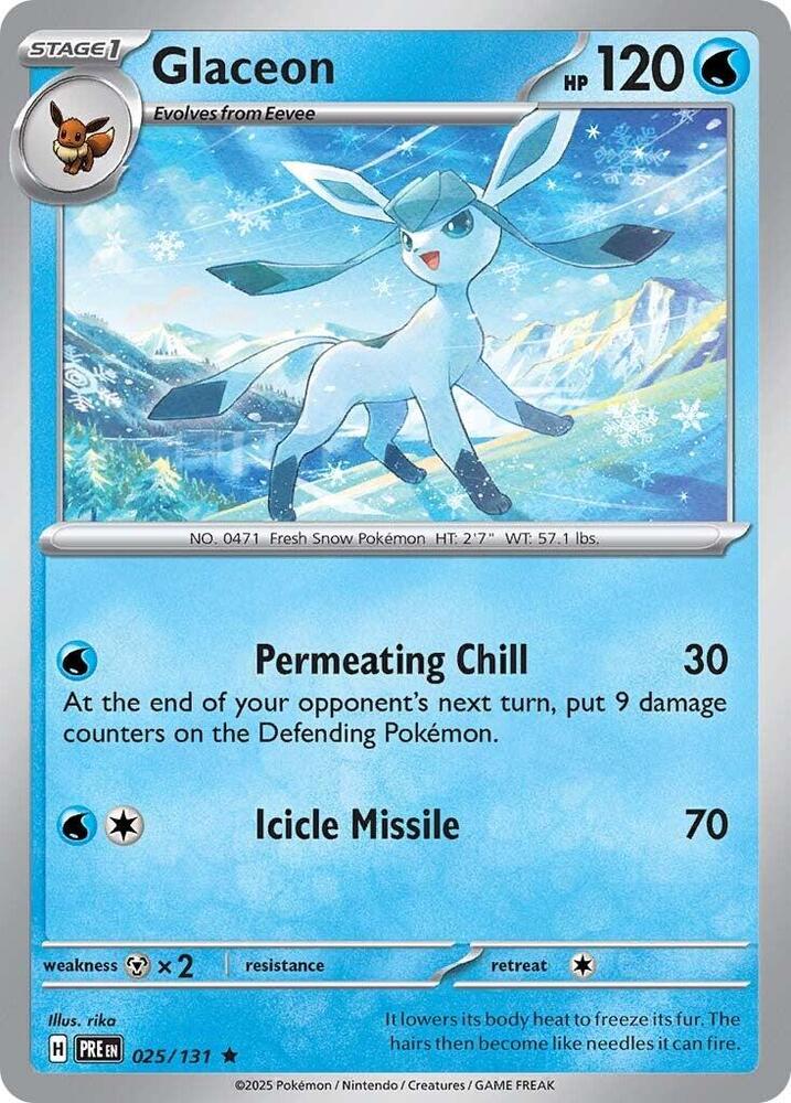 Glaceon Reverse Holo 025/131 - Monster Mart - Pokémon Cards Australia