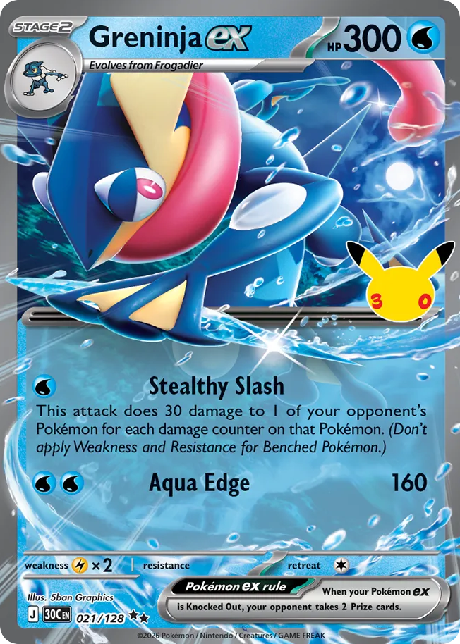 Greninja ex 021/128 - Monster Mart - Pokémon Cards Australia