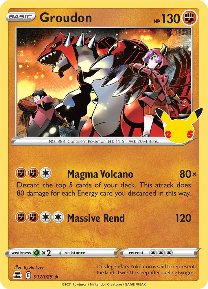 Groudon 017/025 - Monster Mart - Pokémon Cards Australia