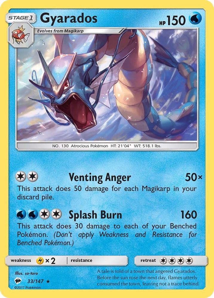Gyarados Reverse Holo 33/147 - Monster Mart - Pokémon Cards Australia
