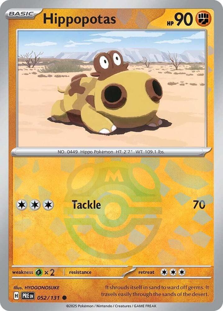 Hippopotas 052/131 Master Ball - Monster Mart - Pokémon Cards Australia