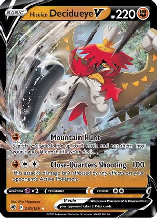 Hisuian Decidueye V 083/189 - Monster Mart - Pokémon Cards Australia