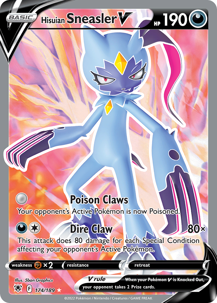 Hisuian Sneasler V 174/189 - Monster Mart - Pokémon Cards Australia