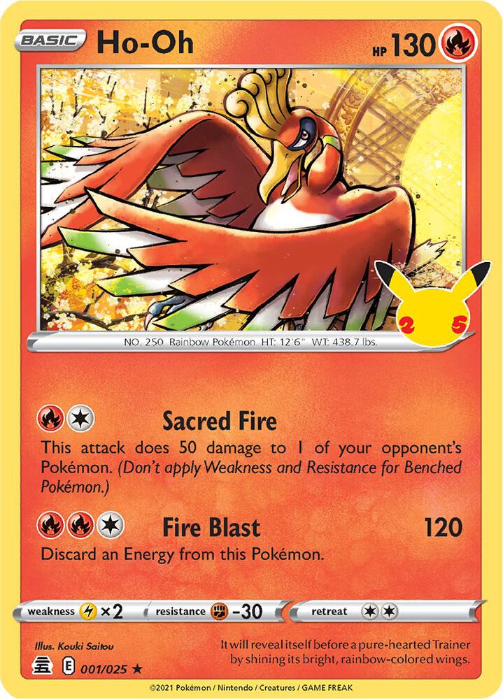 Ho - Oh 001/025 - Monster Mart - Pokémon Cards Australia