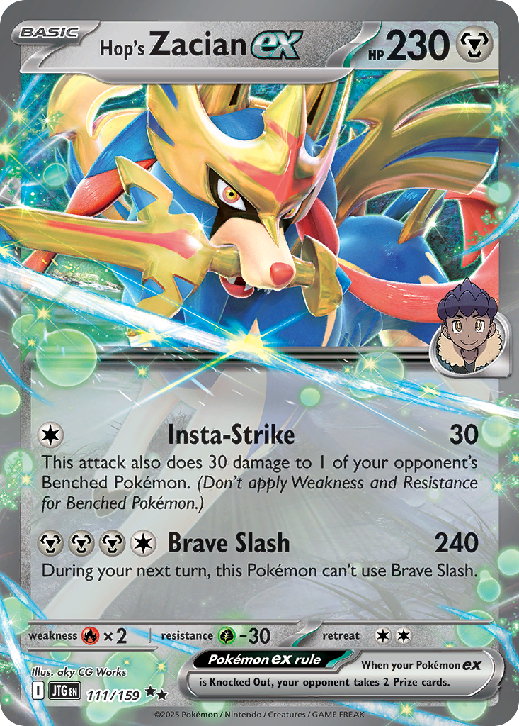 Hop's Zacian EX 111/159 - Monster Mart - Pokémon Cards Australia