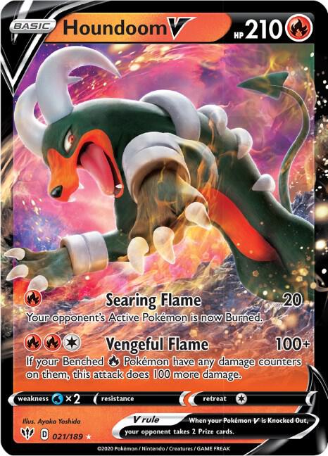 Houndoom V 021/189 - Monster Mart - Pokémon Cards Australia