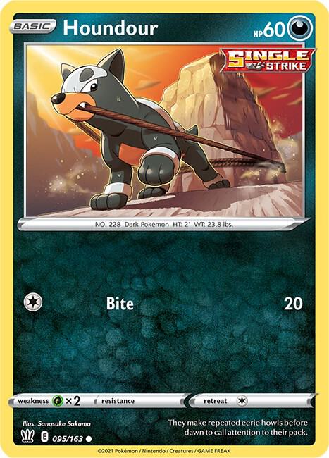 Houndour Reverse Holo 095/163 - Monster Mart - Pokémon Cards Australia