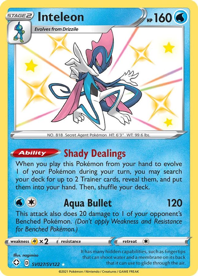 Inteleon SV027/SV122 - Monster Mart - Pokémon Cards Australia