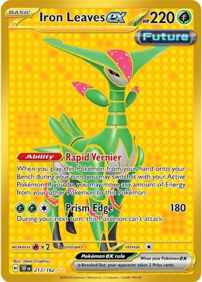 Iron Leaves EX 213/162 - Monster Mart - Pokémon Cards Australia