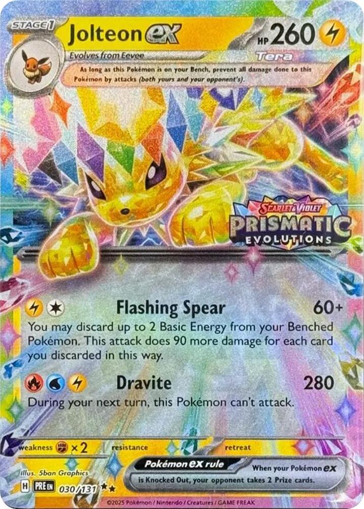 Jolteon EX 030/131 Stamped Sealed - Monster Mart - Pokémon Cards Australia