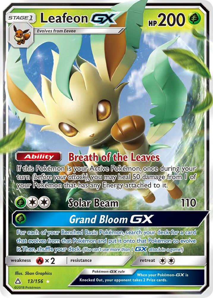 Leafeon GX 13/156 - Monster Mart - Pokémon Cards Australia