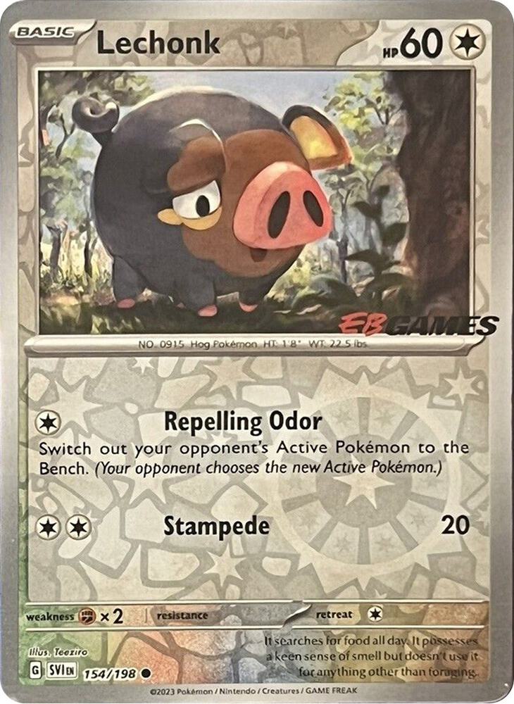 Lechonk 154/198 EB Games Sealed - Monster Mart - Pokémon Cards Australia