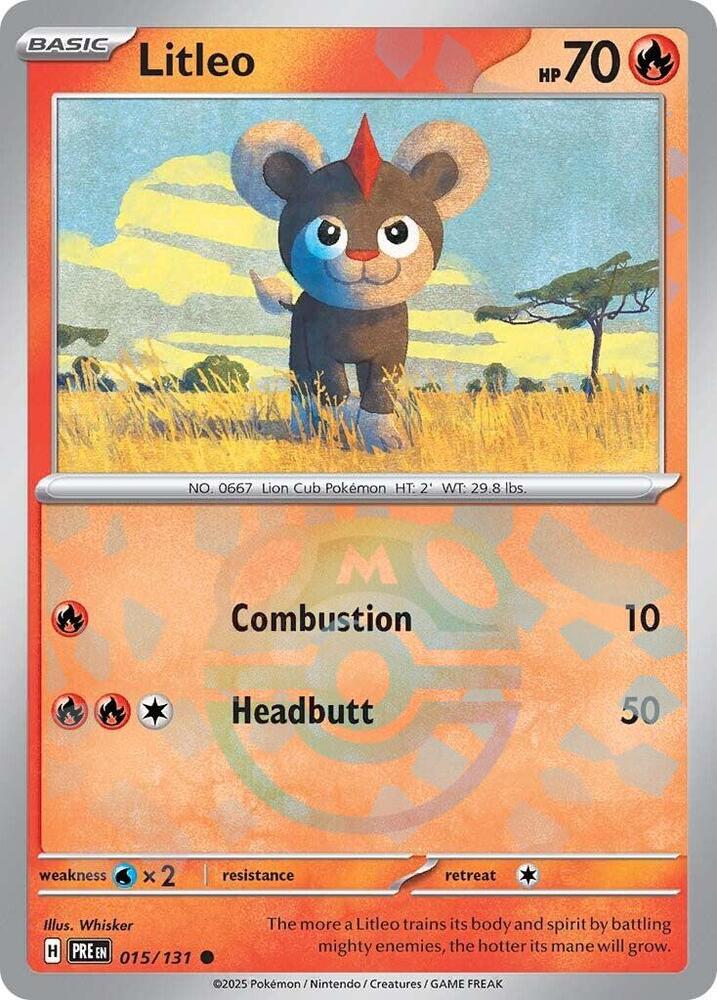 Litleo 015/131 Master Ball - Monster Mart - Pokémon Cards Australia