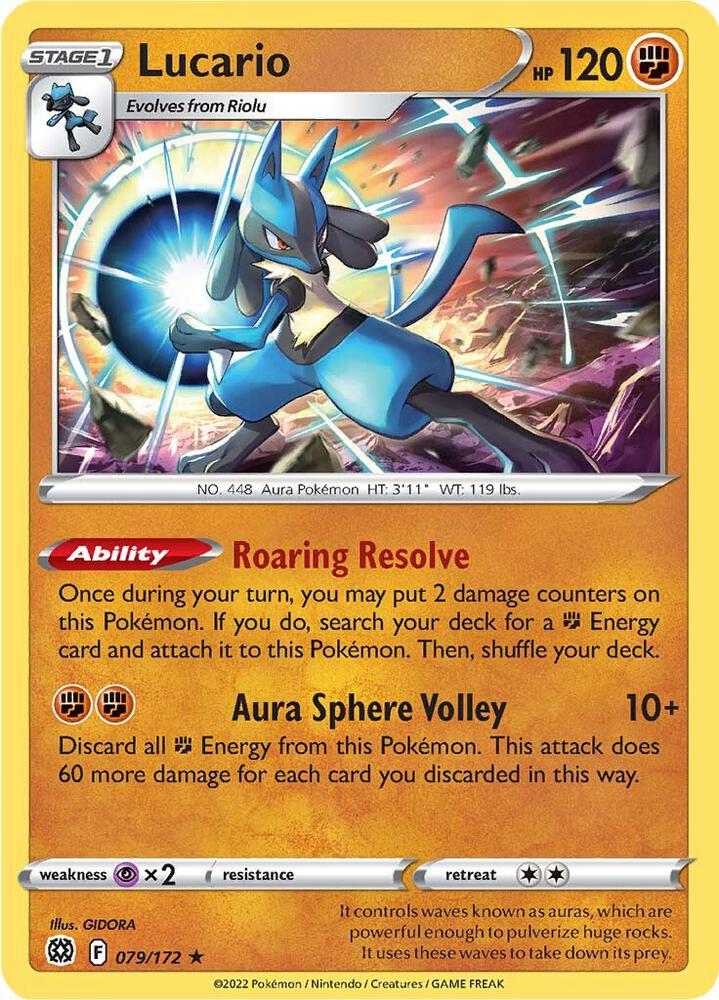 Lucario Holo 079/172 - Monster Mart - Pokémon Cards Australia