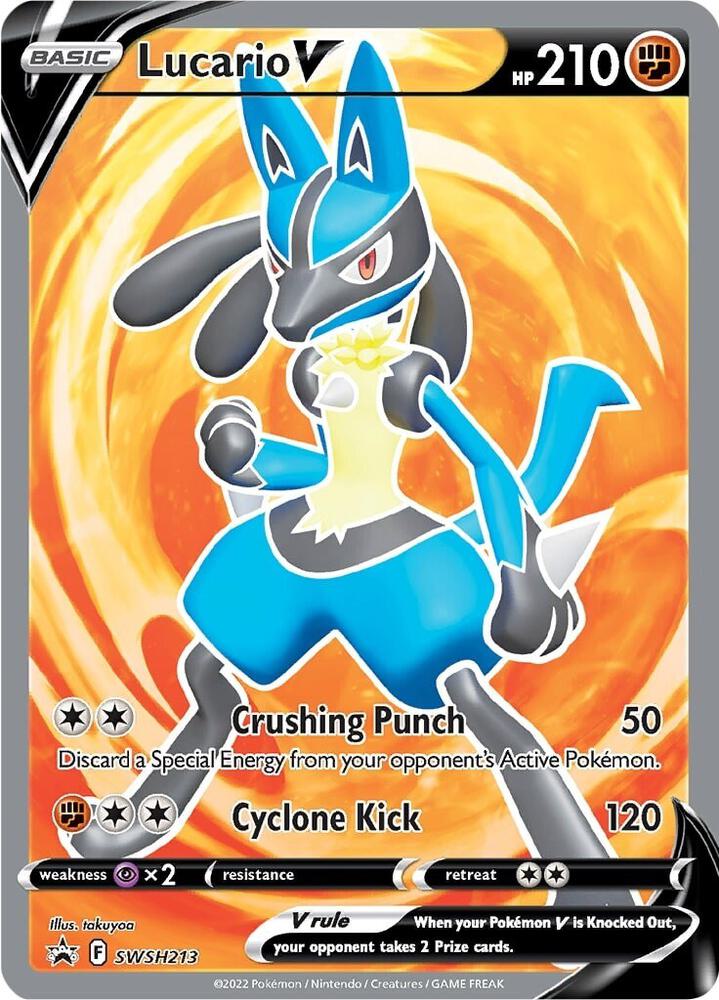 Lucario V SWSH213 - Monster Mart - Pokémon Cards Australia