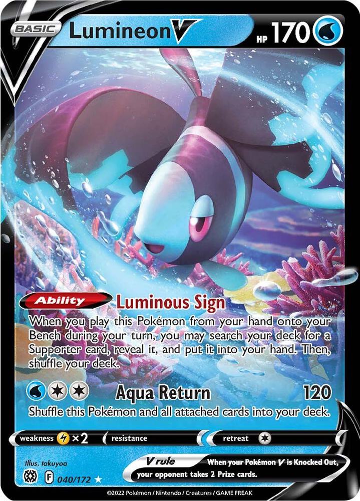 Lumineon V 040/172 - Monster Mart - Pokémon Cards Australia