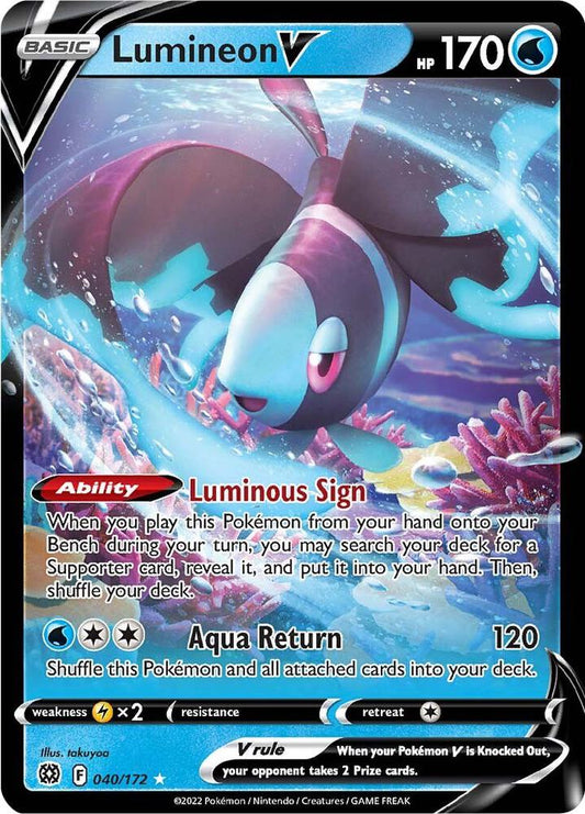 Lumineon V 040/172 - Monster Mart - Pokémon Cards Australia