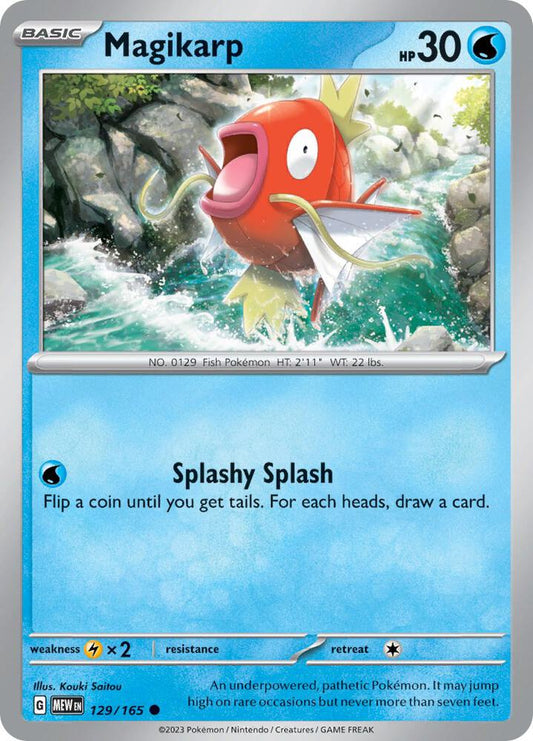 Magikarp Reverse Holo 129/165 - Monster Mart - Pokémon Cards Australia