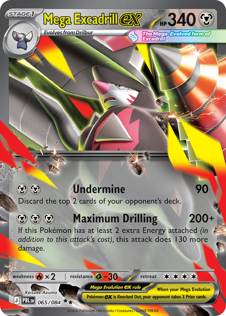 Mega Excadrill EX 065/084 - Monster Mart - Pokémon Cards Australia
