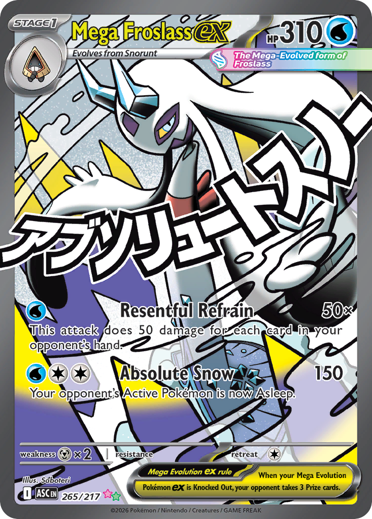 Mega Froslass EX 265/217 - Monster Mart - Pokémon Cards Australia