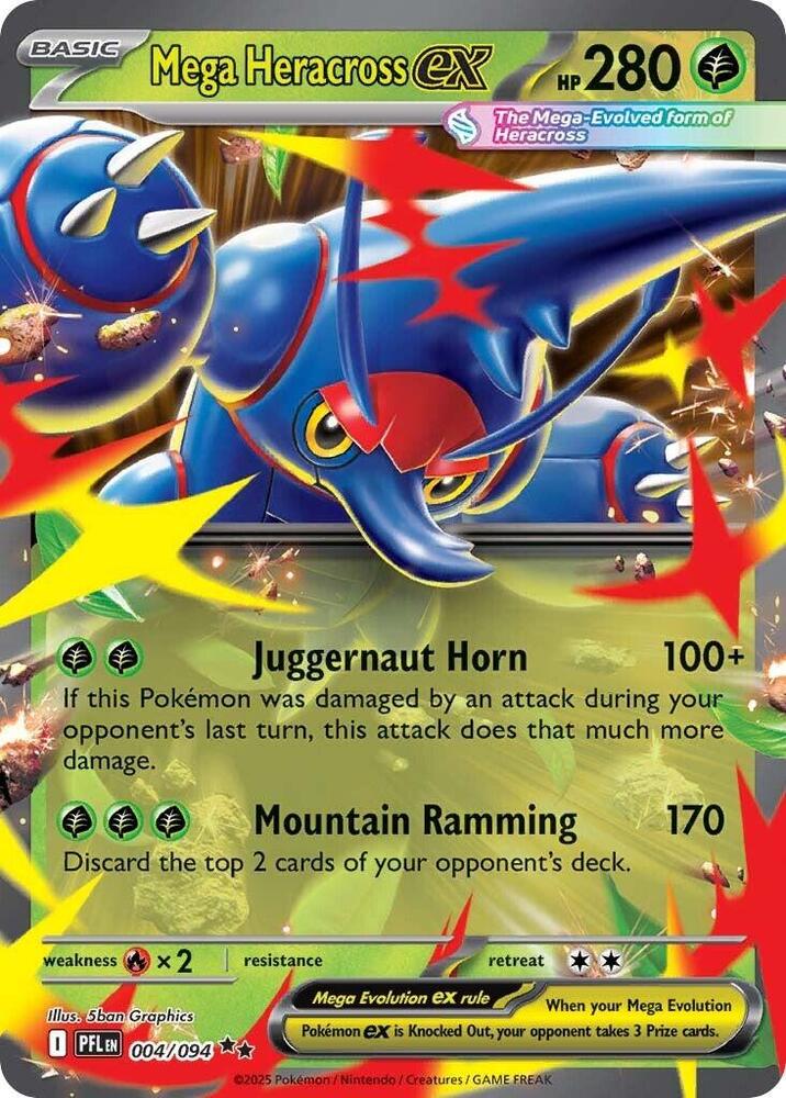 Mega Heracross EX 004/094 - Monster Mart - Pokémon Cards Australia