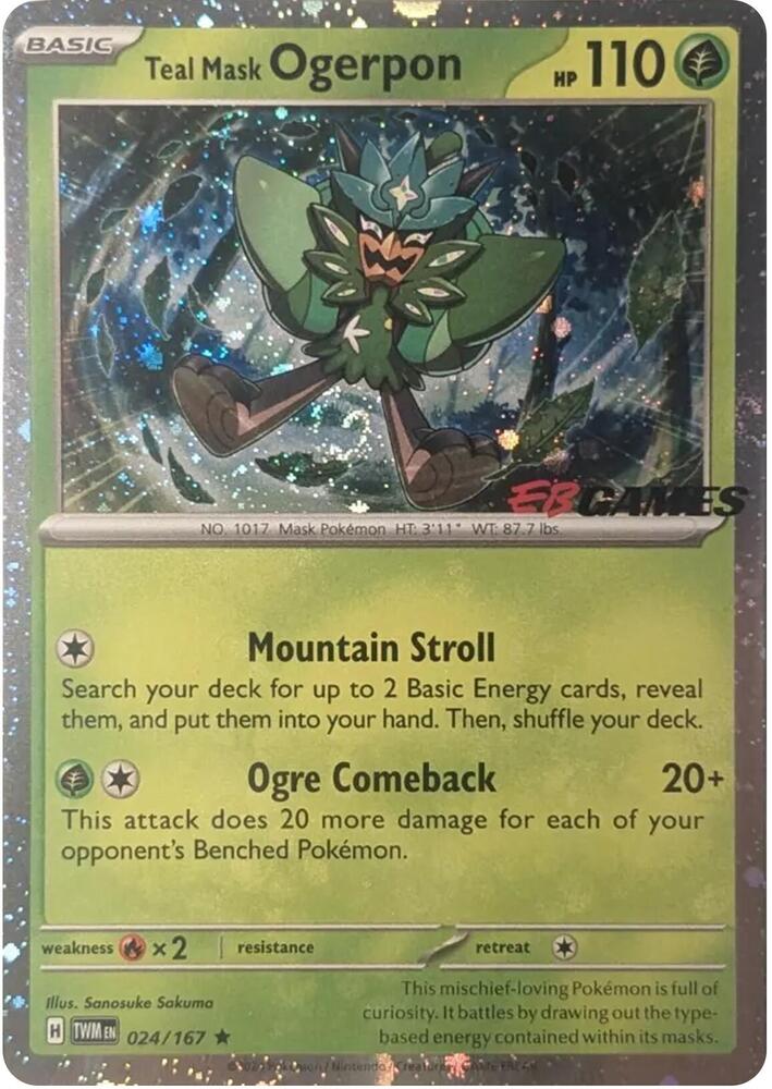 Ogerpon 024/167 EB Games Sealed - Monster Mart - Pokémon Cards Australia