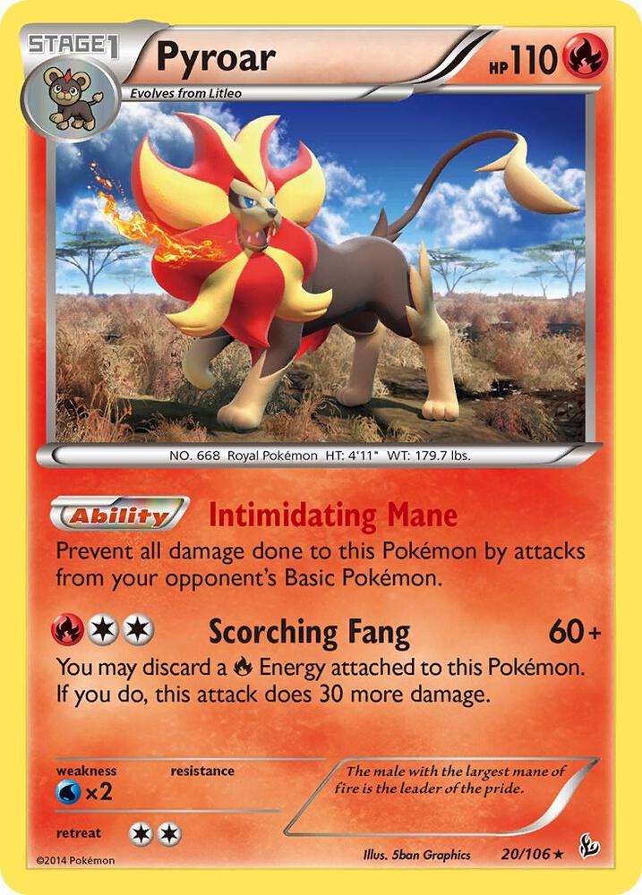 Pyroar Reverse Holo 20/106 - Monster Mart - Pokémon Cards Australia