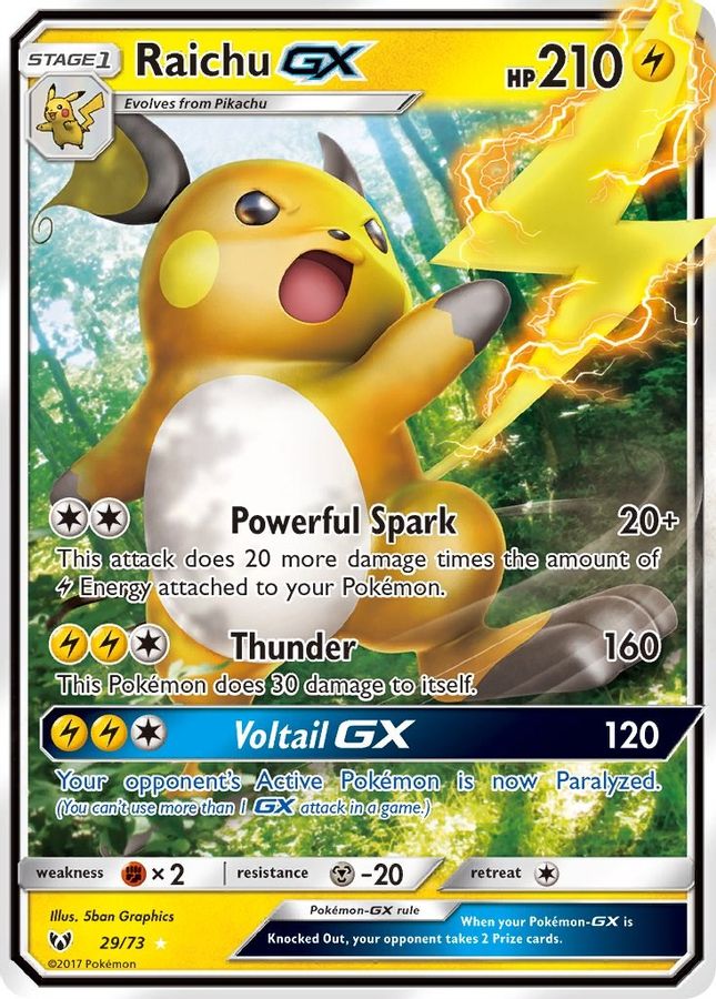Raichu GX 29/73 - Monster Mart - Pokémon Cards Australia