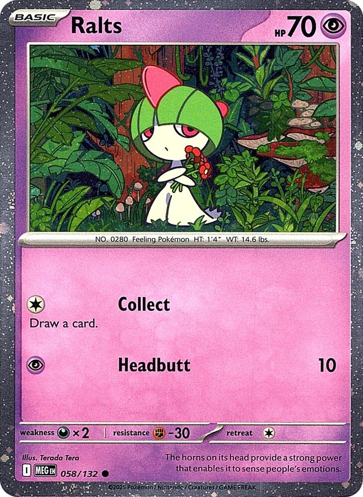 Ralts 058/132 Cosmos Holo - Monster Mart - Pokémon Cards Australia