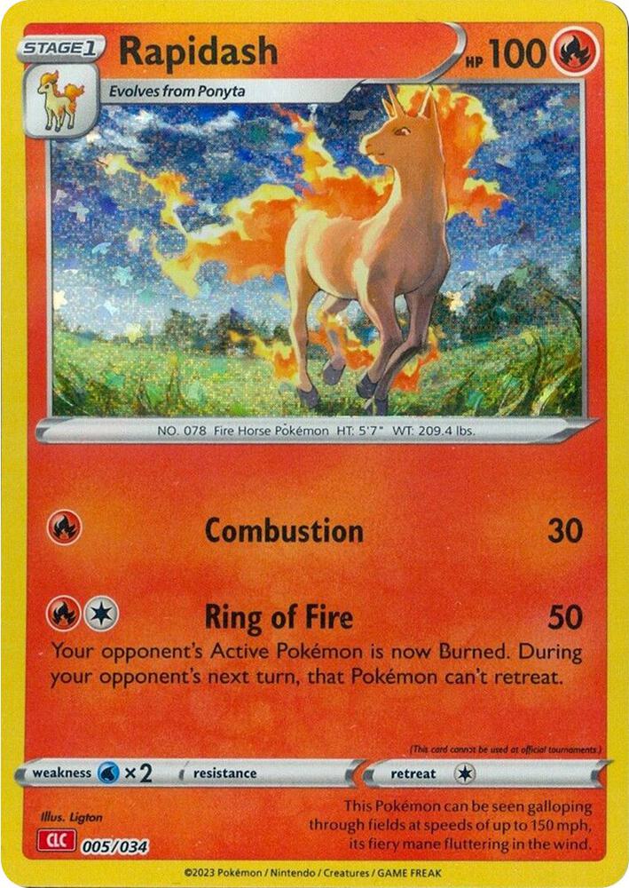 Rapidash 005/034 (CLC) - Monster Mart - Pokémon Cards Australia