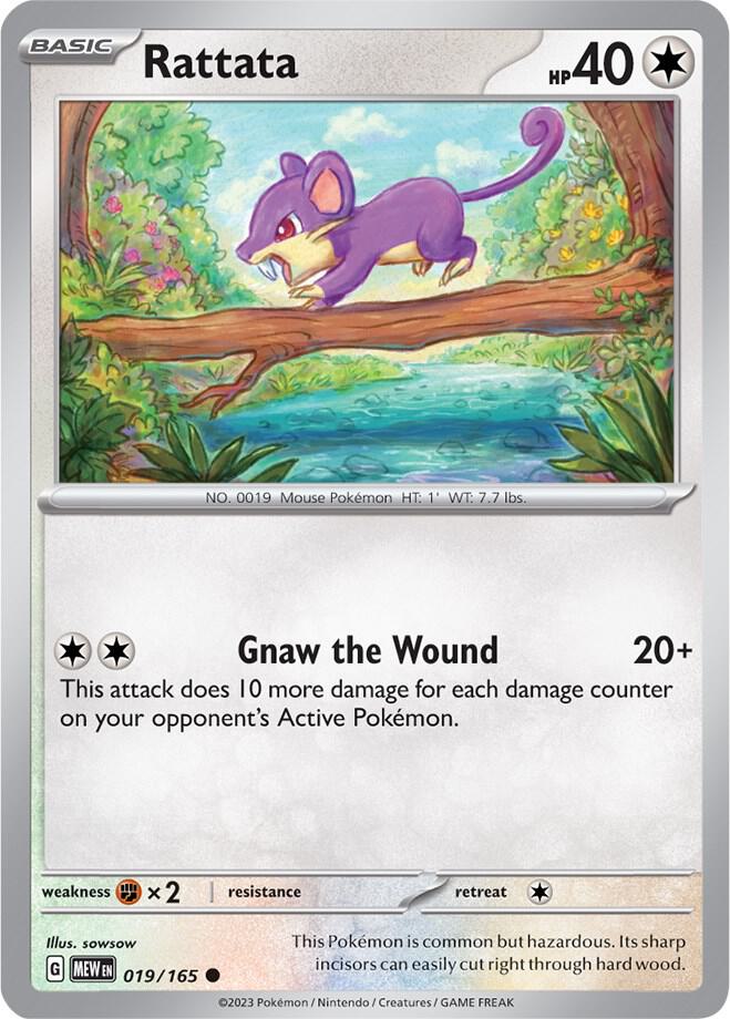 Rattata Reverse Holo 019/165 - Monster Mart - Pokémon Cards Australia